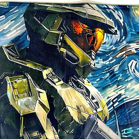 Halo / Master  Chief x Vincent Van Gogh’s The Starry Night - Floor / Door Mat ✨ - Picture 6 of 6